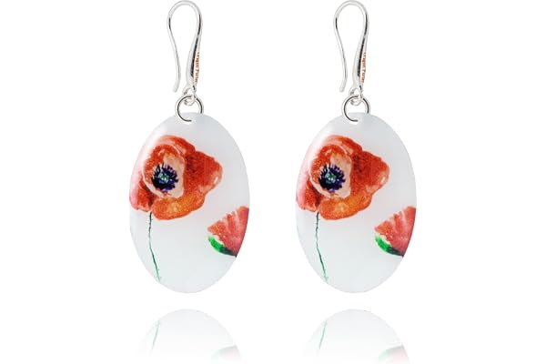 Délicat Romantique Ovale ou Rond Boucles d'Oreilles Pendantes Fleur Inspiration Design Bijoux pour Femme