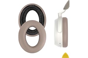 Geekria QuickFit Wymienne nauszniki do Sennheiser Momentum 4 bezprzewodowe słuchawki nauszne poduszki na uszy, zestaw słuchawkowy, nakładki na uszy, części naprawcze, brązowe