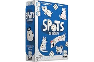 IELLO Dados Spots o Encore – Juego de Dados y Perros Todos, Stop o Encore y Colocación en Cartas, 1 a 4 Jugadores – Ilustraciones Adorables