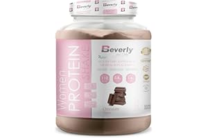 BEVERLY NUTRITION Beverly Women Protein - Proteína de suero especial mujer con Colágneno Marino, Magnesio y Vitamina E - 1 Kg - 24 g de proteína por ración - 33 servicios - Sabor (1 KG, CHOCOLATE)