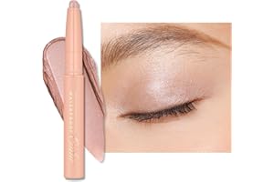 Oulac Sombra de Ojos en Barra Automático Nude Satin Finish - Resistente al Agua y a Los Borrones, Dura 16 Horas+, Textura Cremosa y Sedosa, Vegano, WA01 Nubile