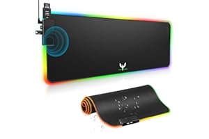 Blade Hawks RGB Gaming Mausmatte mit 3 USB Anschlüssen, Großem Mauspad mit Lautsprecher, 15 Beleuchtungs Modi, Wasserbeständigkeit und rutschfest, Tastatur Mausmatte für Spiele 78 x 30 x 0,4 cm