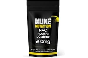 Nuke Nutrition NAC Supplement 600mg | High Strength NAC N-Acetyl-Cysteine 60 Vegan Capsules with High Bioavailability | Amino Acid N-Acetyl-Cysteine Nutritional Supplements | Manufactured in The UK
