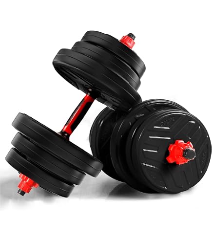 Lot De 2 Barres D'haltères 40 Cm + Tige De Connexion – Réglables, Pour Muscu à La Maison