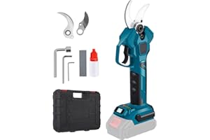 HIUYRFS Akku Astschere Professionelle, 40MM Gartenschere, 800W Bürstenloser Motor Baumschere, Elektrische Gartenschere mit LED-Schnittzählerm Kompatibel mit Makita 18V Akkus（Ohne Akku）