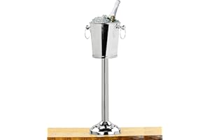 Nagina International Nickel Plated Premium Aluminum Free Standing Wine Chiller | Wine Coolers & Cellar with Ice Bucket | Kitchen & Bar Wares