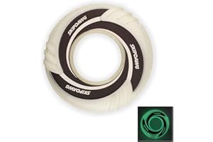 SKIPDAWG Disque Lumineux pour Chien, Jouet léger en TPR/Nylon Non Toxique, Jouet d'entraînement pour Animaux de Compagnie, Jouets d'exercice de Nuit pour Chiens, diamètre 22,9 cm