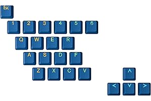 Ranked Teclas de Goma | Doble Shot Translúcido | Perfil OEM para Teclados Mecánicos para Juegos (Skydiver, 23 Teclas)