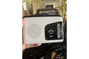 Reshow Lecteur de Cassettes Portable Convertisseur magnétophone Capture de Musique Audio MP3 Via USB, Enregistrement inversé sur Bande, Lecteur de Musique numérique Haut-Parleur intégré Blanc