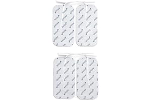 axion 4 elettrodi Pads 10x5 cm con Attacco a spinotto da 2mm Ideali per Allenamento EMS e Terapia del Dolore TENS | Riutilizzabile | Dispositivo Medico Certificato