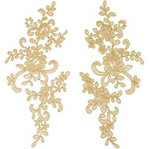 Appliques Ali Di Angelo In Pizzo Ricamato - 31x11 Cm O 39x15 Cm, Per Abiti Da Sposa O Serata - Foto 11