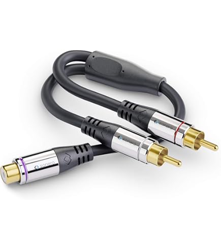 VALUE 3,5mm (ST)-zu-Cinch (2x BU) Adapter Audio-Kabel, Klinke 3,5 Mm, 3