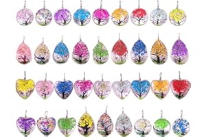 YWNYT Lot de 36 pendentifs en forme de fleur en résine en dentelle de couleurs mélangées - Pour la fabrication de bijoux, loisirs créatifs, Verre Résine