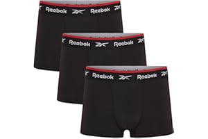 Reebok Boxers Redgrave para Hombre | Pack de 3 Calzoncillos Deportivos, Transpirables y Elásticos | Ropa Interior Masculina Cómoda y Flexible para Uso Diario
