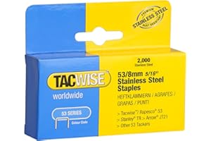 ‎TACWISE Tacwise 1269 Typ 53/8 mm Edelstahlklammern, 2000 Stück