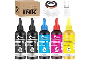 Hiipoo Sublimation Ink Refill for ET2400 ET-2720 ET-2760 ET-2800 ET-2803 ET-2850 ET-4800 ET-15000 ET-3760 Inkjet Printer Heat Press on Mugs T Shirts Pillows 500ml