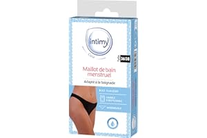 INTIMY CARE - Bas De Maillot De Bain Menstruel - Taille 36/38 - Adapté À La Baignade, Protection Contre Les Fuites - Imperméable - Lavable Et Réutilisable