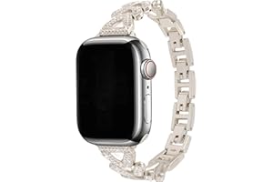 WFCKPQF Bling Diamante Cinturino Compatibile per Apple Watch 38mm 40mm 41mm 42mm 44mm 45mm Ultra/Ultra2 49mm, Metallo Cinturini Braccialetto di Ricambio Compatibile con iWatch Series SE 9 8 7 6 5 4 3 2 1