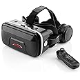 Arcnet 3D Virtual Reality Headset VR Headset with in Buit Headphones & 3.5mm Aux Jack Connectors & Remote Controller VR Glasses for Movies,Video & Games Compatible for Android & iOS Smartphone