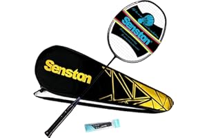 Senston N80 Grafito Raqueta de Bádminton,Badminton Racket de Carbono-Fibra,Incluyendo bádminton Bolsa