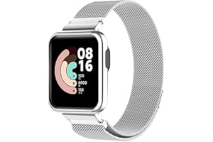 Keecuty Pasek kompatybilny z Xiaomi Mi Watch Lite 1, metalowy pasek do zegarka Redmi Watch, metalowy pasek do Xiaomi Mi Watch Lite 1, wodoszczelny, stal nierdzewna, zapasowy pasek do zegarka Redmi