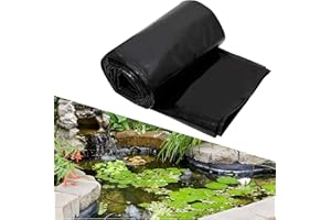 SMYH HDPE Teichfolie, wasserdichte Gartenteichfolie, 2x2m 2x7m 3x5m 4x6m 6x8m 8x8m 12x12m, schwarz Teichplane für Schwimmteich Koiteich Bachläufe Wasserfälle