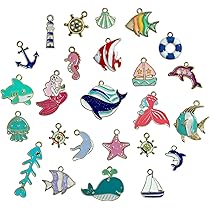 100 Stück Ozean Charm Anhänger - Gold/Silber Für Schmuckherstellung