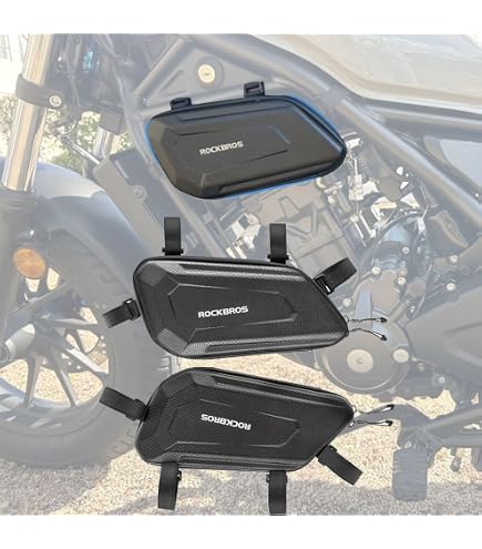 ROCKBROS Sacoche Cavalière Moto Étanché 1.5L – Sac à Outils Cadre Robuste Réfléchissant Universel