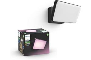 Philips Hue White & Colour Ambiance Discover Outdoor Floodlight, Smart Outdoor Lighting with App and Voice Command, Adjustable Garden Light