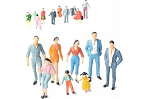 LIANGQI 110 Stücke Menschen Figuren Modell Simulation Gemaltes Miniaturfiguren Menschen Menschen Sitzen und Stehen für Miniatur Szenen Verschiedene Posen Miniaturleute (2 MaßStab 1:50, 1:100) (1#)