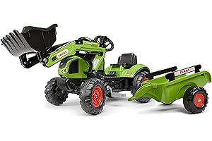 Falk Claas Arion 410 Traktor z Przyczepą, Czarny/Zielony, ‎162 x 42 x 53 cm; 8 kg