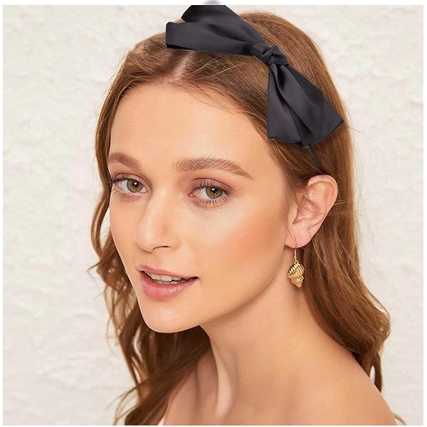DHWEKU Serre-Tête Avec Nœud Noir Et Rouge - Pour Femmes Et Filles - Saint-Valentin Et Cosplay
