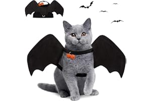HUAHUANGHUI Halloween Haustier Kostüm,Haustier ​Hund Katze Halloween Kostüme,Fledermausflügel Kostüm,Haustierkleidung für Halloween Cosplay Party,Haustier Fledermaus Kostüm,Bat Wings Costume,Halloween Pet Costume