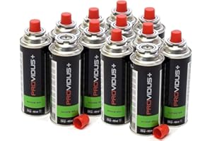 12 X Bombolette Gas Butano da 230g - 400 ml 100% Butane Providus+ (2760 gr - 4800 ml)