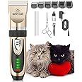 oneisall Cat Grooming Clippers for Matted Hair, 2-Speed Cordless Low Noise Pet Hair Clipper Trimmer for Dogs Cats Animals (Gold)