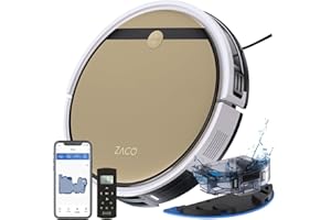 ZACO V5 Max Robot aspirateur Laveur, Puissance d'aspiration 3000Pa, Robot lavant Aspirant Compatible avec Commande Alexa/App, Silencieux, aspirateur Robot Poil Animaux, Tapis sols durs, Robot Laveur