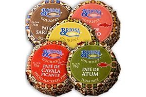 Briosa Gourmet Sardin-, makrill, lax-, tonfisk- och torskpatéer 5 x 75 g, Portugal