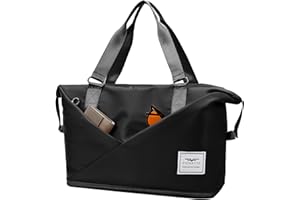 FIORETTO Womens Expandable Travel Bag Duffle Bag with Laptop Compartment, Water Resistant Gym Bag Weekend Bag Overnight Hospital Bag Holdall with Shoes Compartment & Wet Pocket Purple