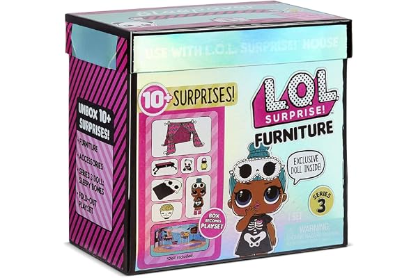 LOL Surprise Poupées collectionnables pour filles - Avec 10 surprises et accessoires - Sleepy Bones - Mobilier Series 3