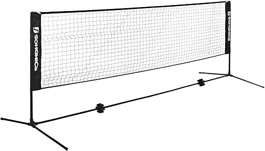 Dilwe - Filet De Badminton Pliable Extérieur - 6,5m X 0,5m - Transport Facile