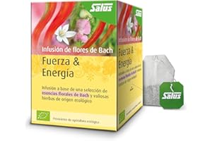 Salus - Infusión de Flores de Bach - Fuerza & Energía - 15 Sobres - Afronta el Día con Más Facilidad - Elaborada a Base de una Selección de Esencias Florales y Valiosas Hierbas