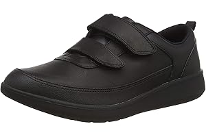 CLARKS SCHOOL Clarks Scape Flare Youth Leather Shoes in Black Standard Fit Size 6