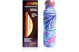 PRURA Borraccia in rame a prova di perdite Ayurvedico vaso di rame puro 900ml/30oz
