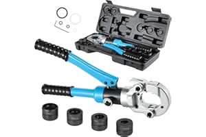 TLGREEN Pinza Crimpare TH per Tubo plastica e alluminio,16-20-26-32mm,360° Testa Rotante,8T,Crimpatrice Multistrato,Pinza per Serra Multistrato,Pinza a Pressione Idraulica