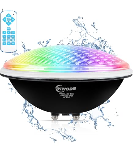 Luci LED Per Piscina PAR56 Da 36W 12V - Colore Blu, IP68, Angolo 120°, Sostituisce Lampade Alogene 300W, Per Piscine E Fontane
