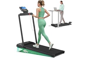 ‎CARDIRUN Laufband für Zuhause, 2 in 1 Walking Pad Klappbar mit 10% Steigung, 3.0PS Klappbar Laufband für Zuhause & Büro mit LED-Anzeige, Schreibtisch Treadmill Leise, APP, Bis 145 kg, Keine Installation