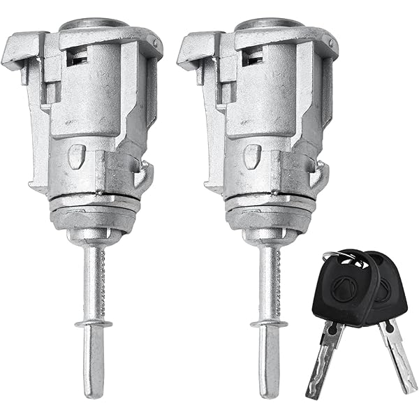 Justech 2PCs Lock Cylinders Door Lock Vehicle Door Security Lock 