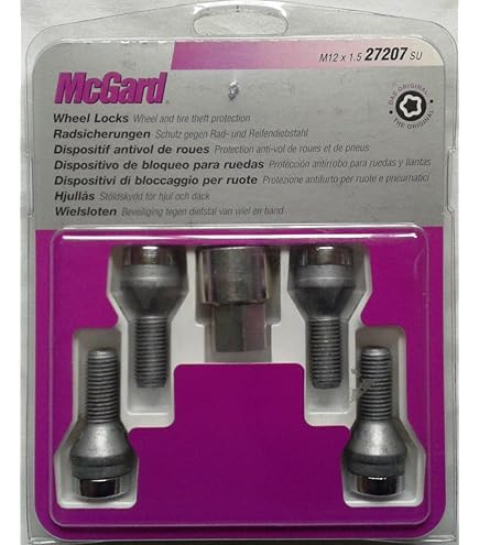 McGard Slotboutenset M12x1.25 - 4 Stuks, Conisch & 2 Jaar Garantie