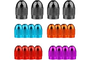 Senven 20 Piezas Tapa de válvula de Bala, Tapa de Polvo de válvula de aleación de Aluminio de Color, Utilizada en Motocicletas, Camiones, Bicicletas para Evitar Fugas de Aire.