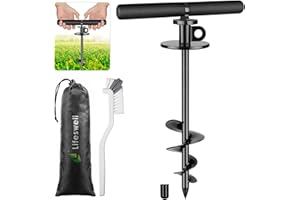 Lifeswell Dog Anchor, 15 Inch Heavy Duty Alloy Steel Pet Tie Out Stake, Black, for Medium to Large Dogs up to 220lbs, 360° Tangle-Free, Ideal for Yard, Camping, Beach